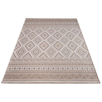 Teppich Flachgewebe Rauten Wohnzimmer Küche Flur robust pflegeleicht modern