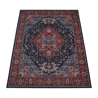 Orientteppich waschbar orientalisch Rot Wohnzimmer Flur schmutzabweisend