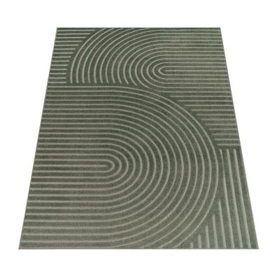 Kurzflorteppich Struktur 3D-Effekt geometrisch Esszimmer Flur strapazierfähig modern