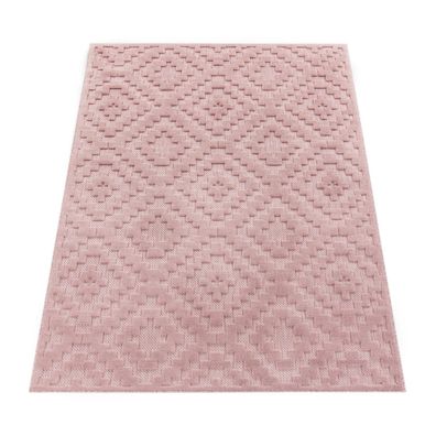 Teppich Polypropylen Kurzflor Struktur Rauten Wohnzimmer - Kadima Design