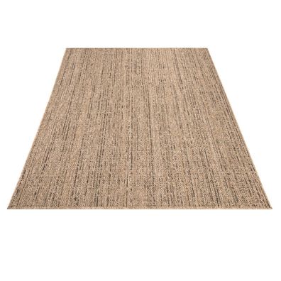 Teppich Flachgewebe meliert Beige Arbeitszimmer Flur schmutzabweisend robust