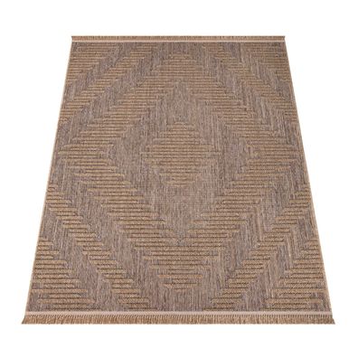 Outdoor Teppich Kurzflor Meliert Terrasse Balkon wetterfest UV-beständig