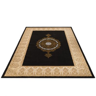 Orientteppich Kurzflor Läufer orientalisch Gold fußbodenheizungsgeeignet