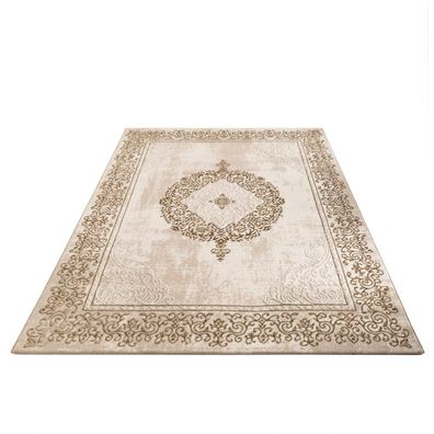 Orientteppich Kurzflor Läufer orientalisch Beige Küche fußbodenheizungsgeeignet