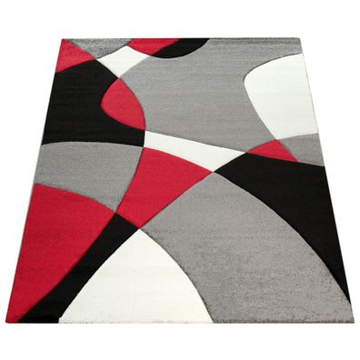 Teppich Kurzflor Abstrakt modern robust Wohnzimmer Esszimmer Flur strapazierfähig