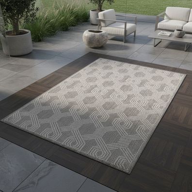 Outdoor-Teppich Kurzflor Geometrisch Skandinavisch Modern UV-beständig - LIRIA