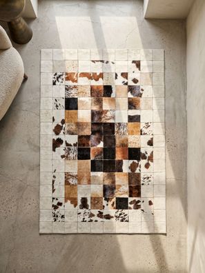 Flachgewebe Teppich Patchwork Vintage-Optik Maschinenwaschbar - PIZOL