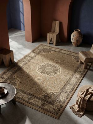 Kurzflorteppich Orientalisch Vintage Pflegeleicht Waschbar 11mm Saugroboter - Geisler