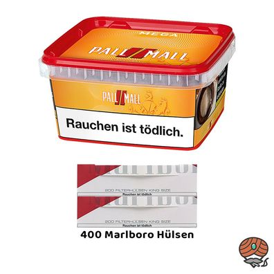 Pall Mall Allround Volumentabak Mega Box 145g, 400 Marlboro Rot King Size Hülsen