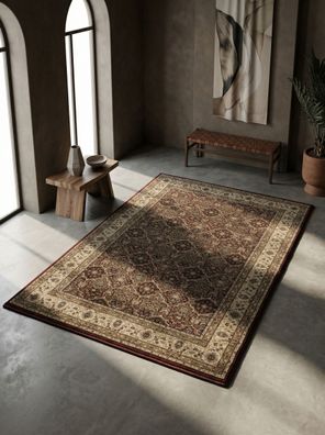 Kurzflorteppich Orientalisch Medaillon Waschbar Strapazierfähig - Geisler