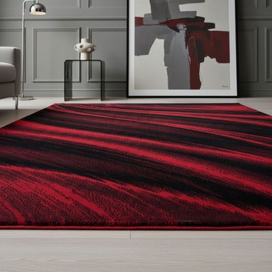 Kurzflorteppich Abstrakt Wellen Modern Waschbar Strapazierfähig - ASPEN