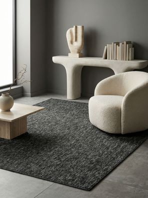 Kurzflorteppich Einfarbig Uni Modern Waschbar Strapazierfähig - AMMER