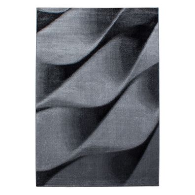 Kurzflor Teppich Wellen-Design Pflegeleicht Robust Langlebig Waschbar 14mm - DRAU