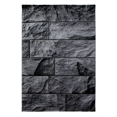 Kurzflorteppich Steinoptik Modern Naturlook Waschbar Strapazierfähig 14mm - DRAU