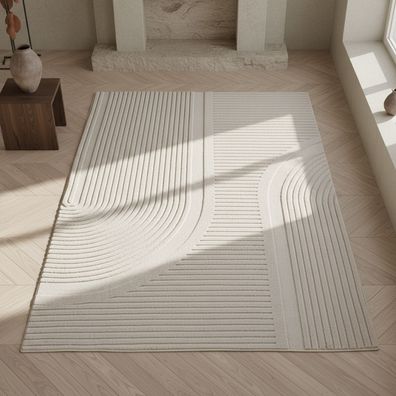 Teppich Boho Modern Weich Waschbar Pflegeleicht Strukturiert 14mm - Lavaredo