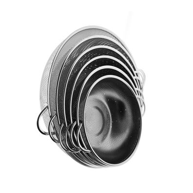 6er Set Küchensieb zum Waschen und Abtropfen, aus hochwertigem Edelstahl ø25 - ø40 cm