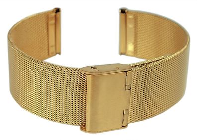 Minott Uhrenarmband Edelstahl gelbgoldfarben Edelstahlband Milanaise
