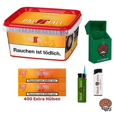 Pall Mall Allround Mega Box 145g Volumentabak, 400 Xtra Hülsen, Zubehör