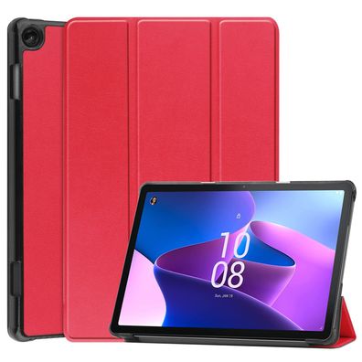 Hülle für Lenovo M10 3rd Gen 2022 10.1 Zoll Smart Cover Auto Sleep/Wake Rot