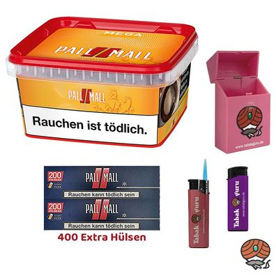Pall Mall Allround Volumentabak Mega Box 145g, Red Xtra Hülsen, Zubehör