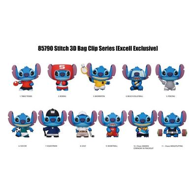 Lilo & Stitch 3D PVC-Taschenanhänger Series 1 Sport Display (24)