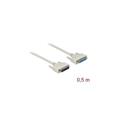 DELOCK Serielles Kabel D-Sub 25 Stecker zu Buchse 0,5 m