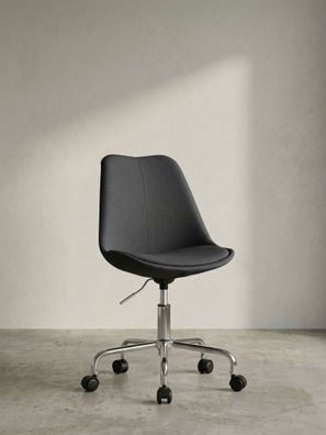 Schalenstuhl Meschio Stoff 360° drehbar mit Rollen bis 110 kg