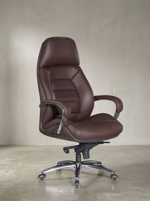Chefsessel MIRON Echtleder mit Multiblockwippmechanik bis 120 kg