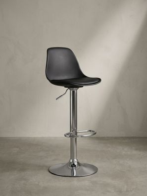 Barhocker BERN Lederoptik Chromgestell 360° drehbar höhenverstellbar bis 110 kg