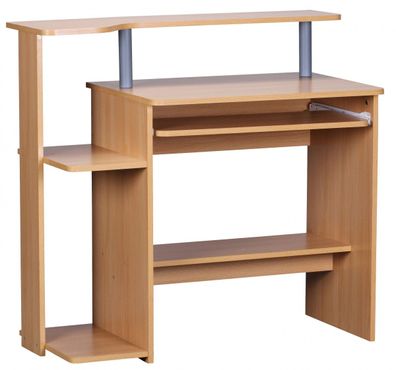 Computertisch mit Tastaturauszug und Druckerablage 94x48x90 cm