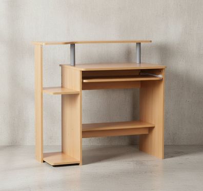 Computertisch mit Tastaturauszug und Druckerablage 94x48x90 cm