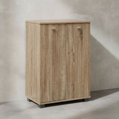 Schuhschrank LION Holz 2 Türen 3 Einlegeböden 12 Paar Schuhe 60x35x90 cm