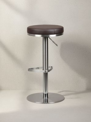 Barhocker ELBE Kunstleder höhenverstellbar 57-82 cm Triangel-Fußablage bis 110 kg