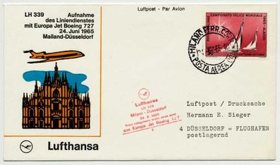 Flugpost ALLE WELT Nr LH339 Italien Mailand BRIE X74307A