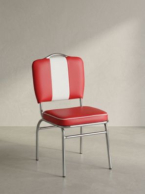 Esszimmerstuhl American RETRO Kunstleder gepolstert mit Metallgestell bis 120 kg