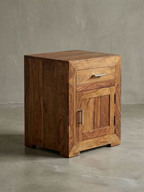 Nachttisch NAKO Massivholz Landhausstil Schublade Tür 50x40x60 cm