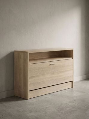 Schuhkipper EDER Holz 1 Kippfach Ablage verstellbarer Einlegeboden 80x24x47 cm
