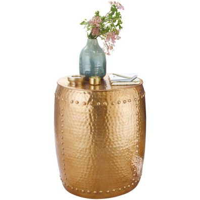 Beistelltisch ENNS Aluminium orientalisch Hammerschlag rund Ø 38,5 cm