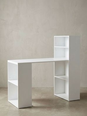 Schreibtisch BRENTA mit Regal variable Regalhöhen 120x120x53 cm