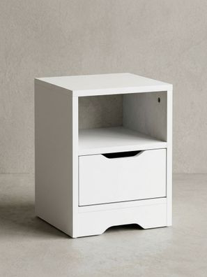 Nachtkonsole ILM Spanplatte mit Schublade und Regalfach 31x31x43 cm