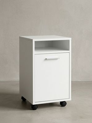 Rollcontainer OSSOLA 2 Türfächer Ablagefach Bremsrollen melaminbeschichtet 60 cm