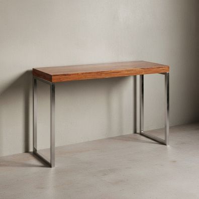 Konsolentisch ISEN Massivholz Edelstahl handgefertigt 120x45x76 cm