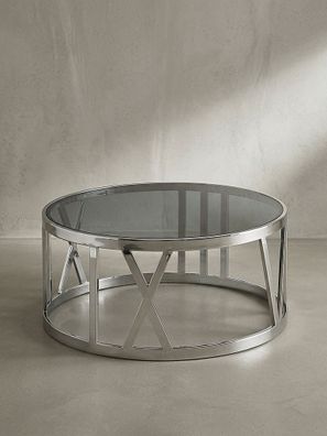 Couchtisch Stabilux Glasplatte Metallgestell handgefertigt 60x60x30 cm