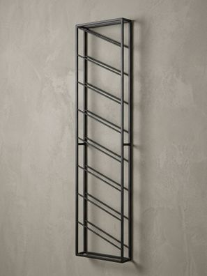 Weinregal Stilvin Eisen pulverbeschichtet 8 Flaschen Wandmontage 36 x 8 x 150 cm