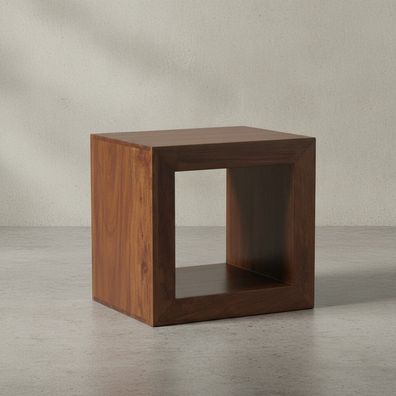 Standregal - Naturholz, 44x44x33cm, handgefertigt, geradlinig