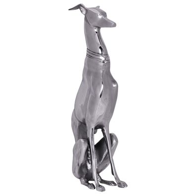Dekofigur Windhund Aluminium 18x70cm handgefertigt