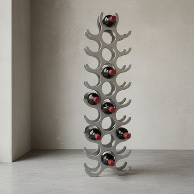 Weinregal Aluminium Modern Stil für 27 Flaschen stehend 98x31x14cm