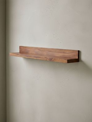Wandregal Massivholz Sheesham 140 x 24 x 17 cm Landhausstil Naturprodukt