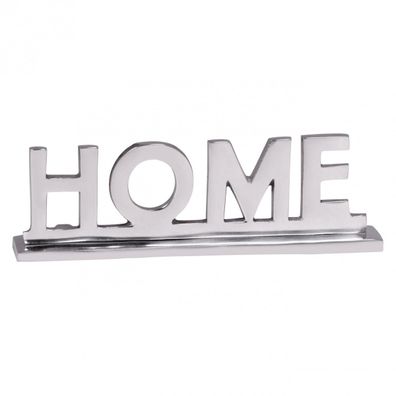 Wohnaccessoire Schriftzug aus Aluminium, 22cm Silberdeko für Tisch und Regal