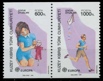 Türkisch-zypern 1989 Nr 249C+250C postfrisch WAAGR PAAR X5CF10A